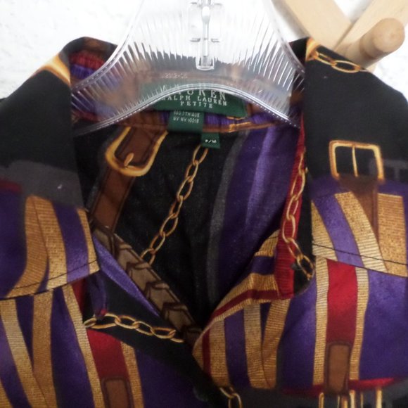 Ralph Lauren Equestrian Print Button Shirt PM - Picture 3 of 3